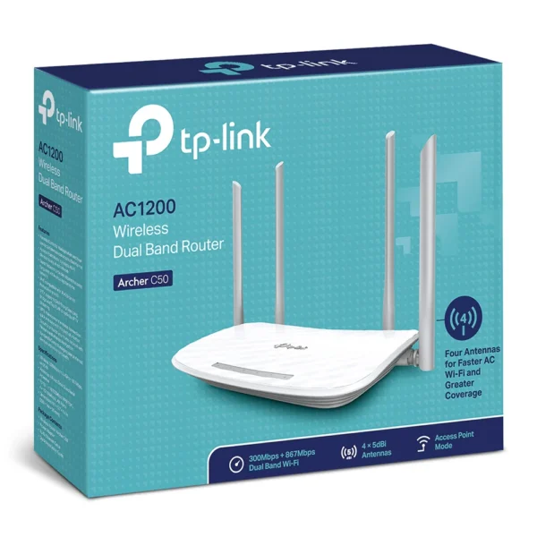 TP-Link Archer C50 AC1200 Dual Band Wireless Router